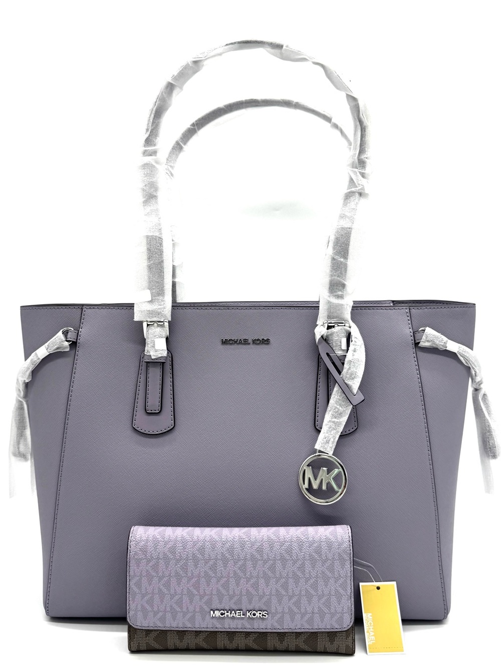Michael Kors Voyager Large Leather Tote Bag - Lilac